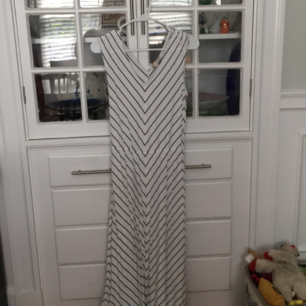 Banana republic striped maxi dress